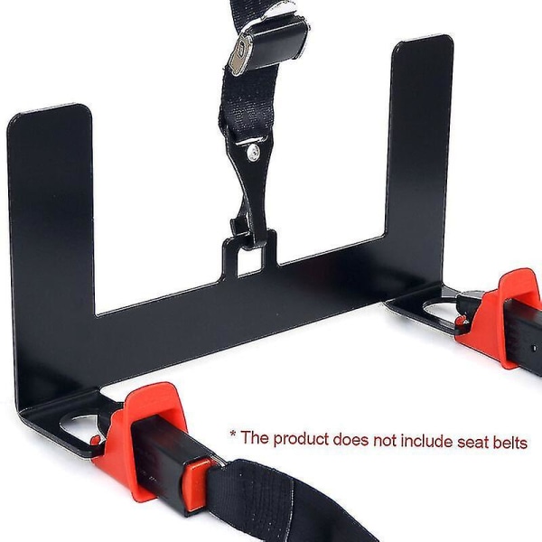Universal bilbarnesetesikringsankermonteringssett for Isofix beltekobling, svart