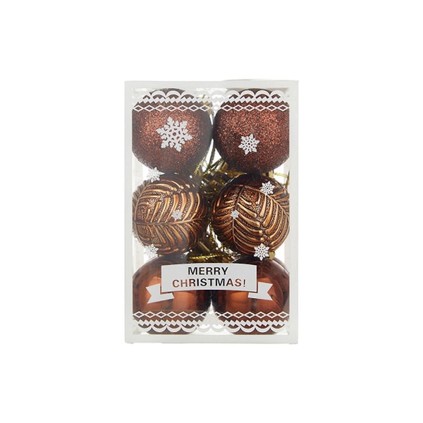 Juldekor Kampanje Juleballanheng, dekorative bruddsikker juletreanheng Hengende 40 mm julekuler Baller Ornamenter Sett Pakke