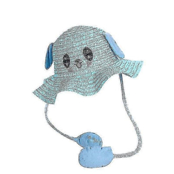 Barn Kanin Sommarhatt Med Rörliga Öron BLUE