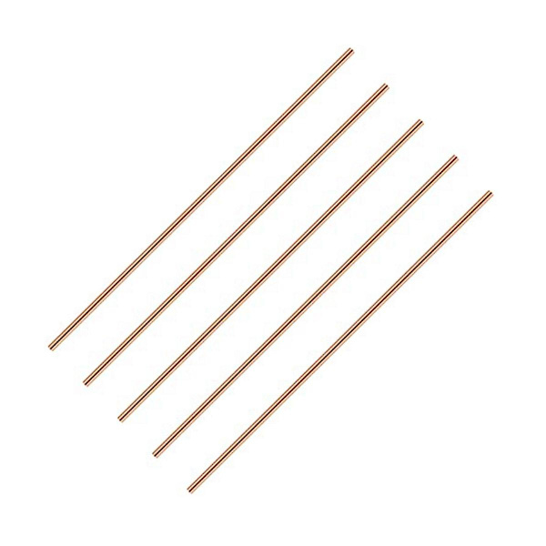 Ren Kobber Rund Stang 30 cm Længde Bar Kobber Metal Stang Massiv Kobber Stang Drejebænk Bar Lager (5 Stk, 3 mm Dia) As Shown