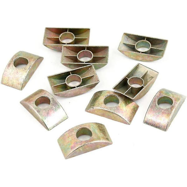 10 st 8 mm Håldiameter Bronsfärgade Möbelkopplingsmuttrar Halvmånemuttrar Brickor För Sammanfogning av Möbler.
