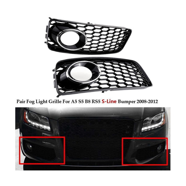8t0807681b 8t0807681d Frontfanger Tåkelysgrill Ventilasjonsgrill Bil For A5 S5 B8 Rs5