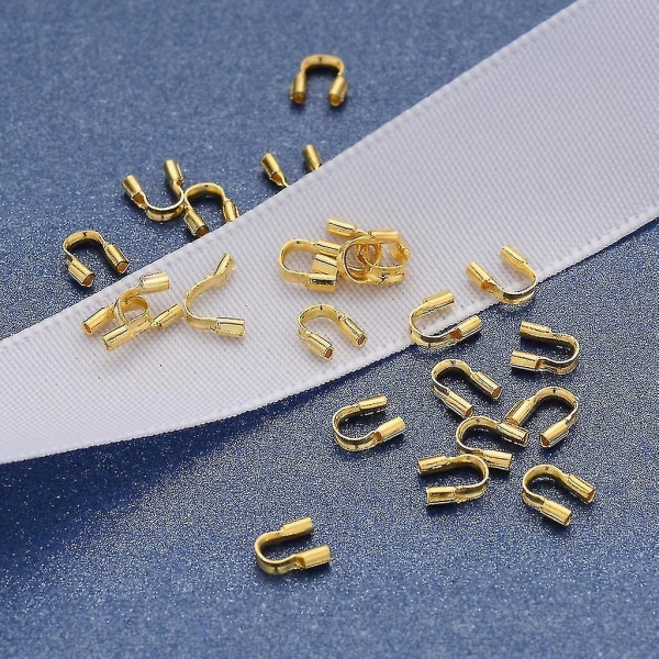 100 stk U-form trådbeskyttelsesløkker for å lage smykker