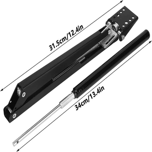 Automatic window opener single spring for summer house greenhouse and skylight, galvanized aluminum sheet window operator (Black)