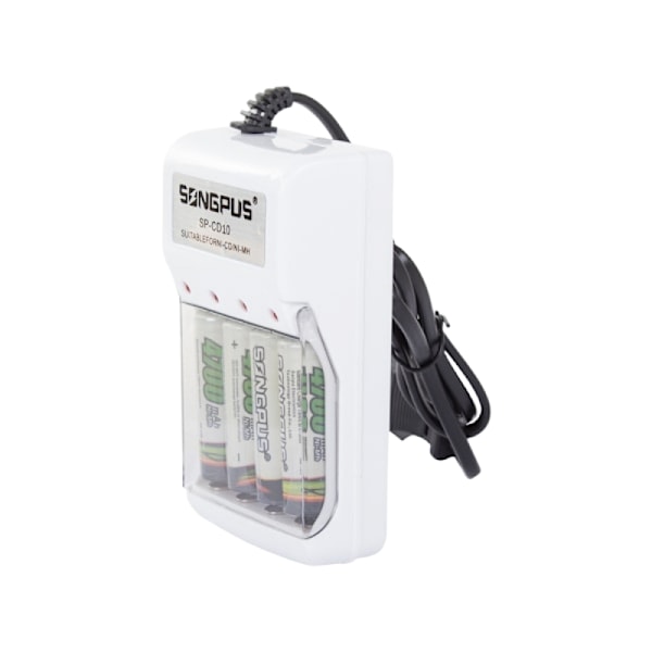 4x Batterilader - AA/AAA Batterier