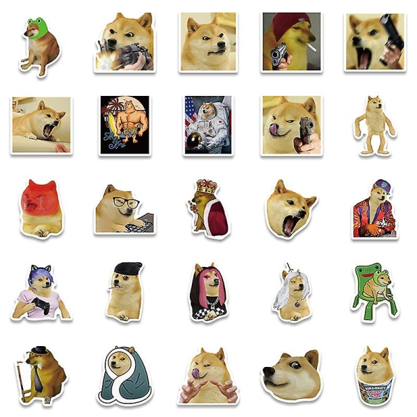 50 stk Funny Dog Stickers Diy Laptop Guitar Bagage Skateboard Telefon Decals