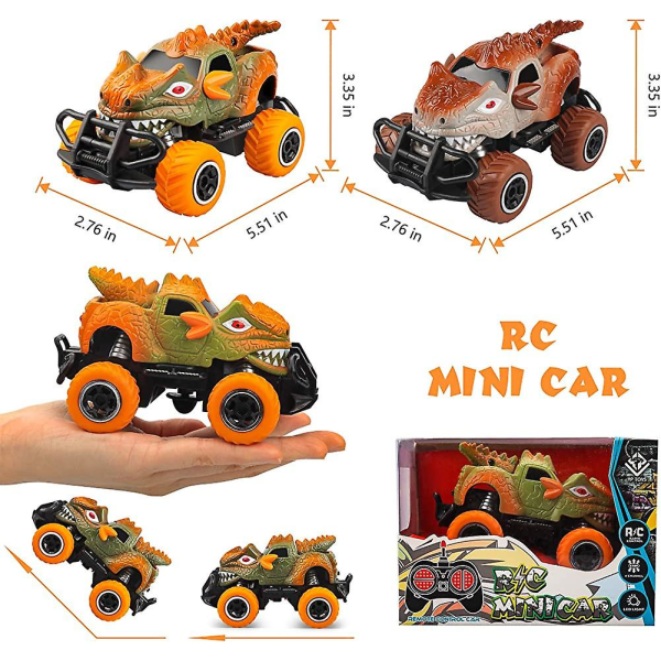 Legetøj til 3 4 5 6 år gamle drenge og piger,acsergery Dinosaur Legetøj Bil Rc til 3-7