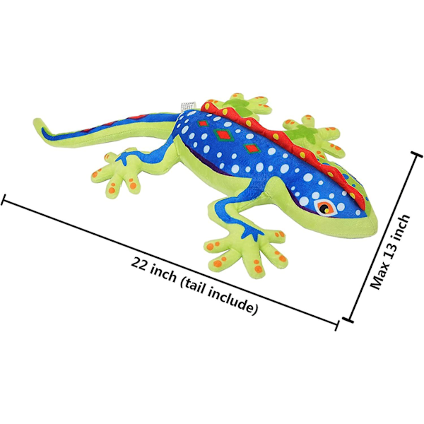 Realisttisk Lizard Plysdyr, Blød Lizard Plyslegetøj Med Pletter, Farverig Gecko Plyslegetøj, Holdbar Gecko Plys Reptil Legetøj, Kælelig Gave Til