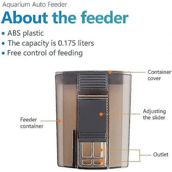 Automatisk matare för akvariefisk med automatisk timer för fisk Fiskmat för akvarium