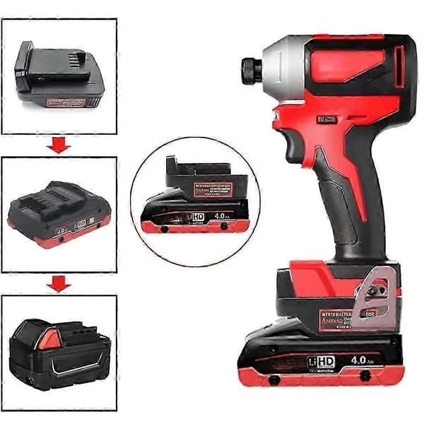 Metabo 18V til Milwaukee 18V batteriadapterkonverter til elværktøjsboremaskine