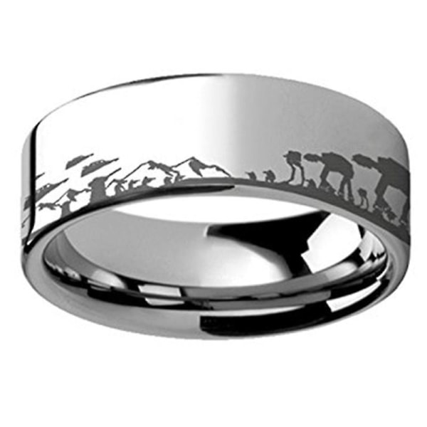 Titanium Steel Ring Elokuva Star Wars Alliance Galactic Empire Ring Stainless Steel Ring Silver 8mm 12