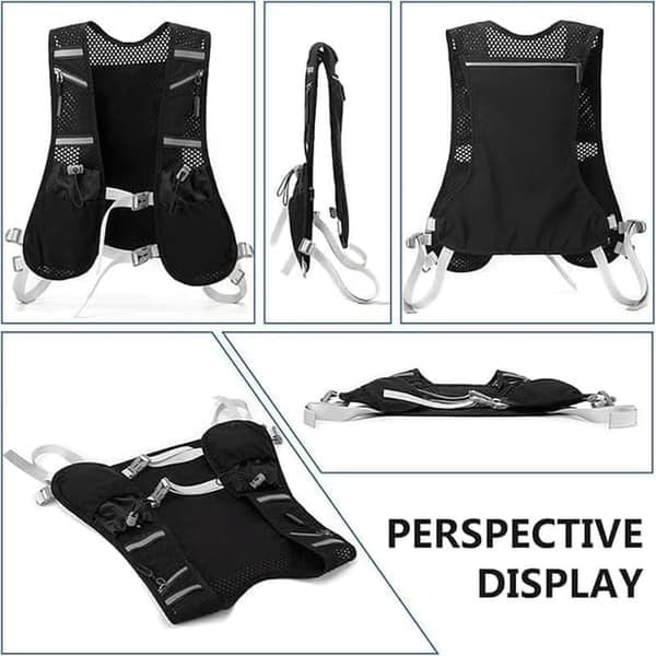 Hydration Pack / Running Vest with Reflective Design - Lightweight & Comfortable for Running, Hiking, Cycling, Marathon
