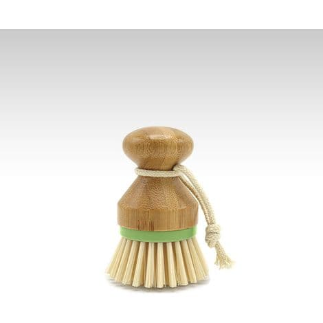 1 st Bambu Palmborste (Grön), Skurborste för Rengöring av Diskar, Grytor och Köksvaskar
