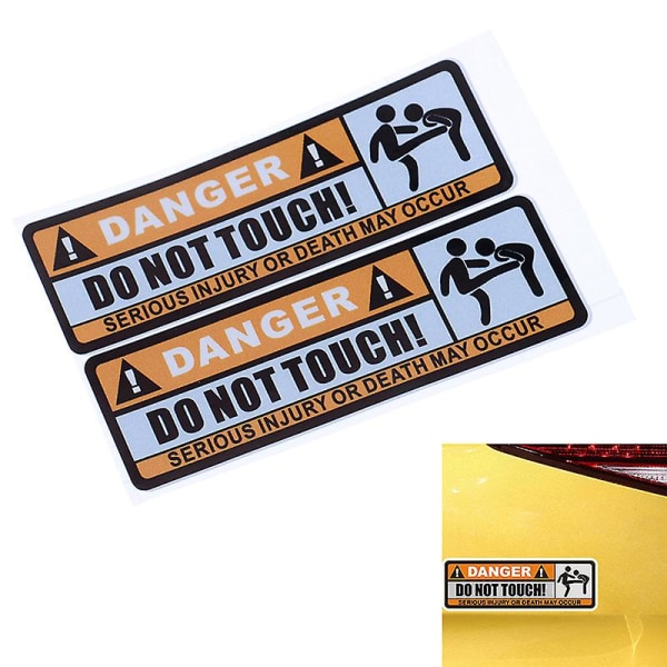 Rör inte bil klistermärke varningsskylt Vattentät PVC personliga bilar klistermärke