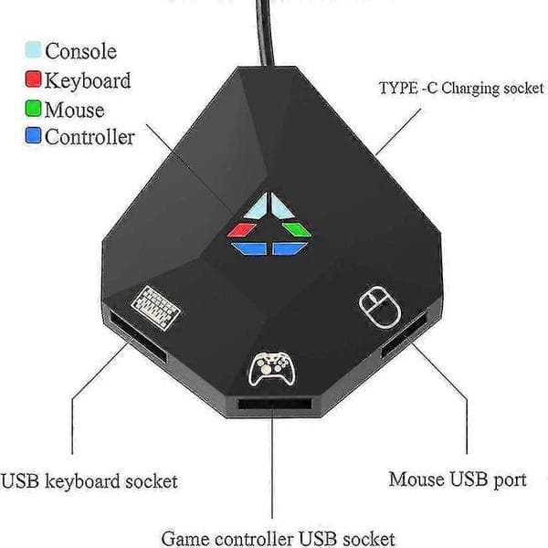 Tastatur- og museadapter til Nintendo Switch/ PS4/ PS3/ Xbox One/ Xbox 360 Konverter