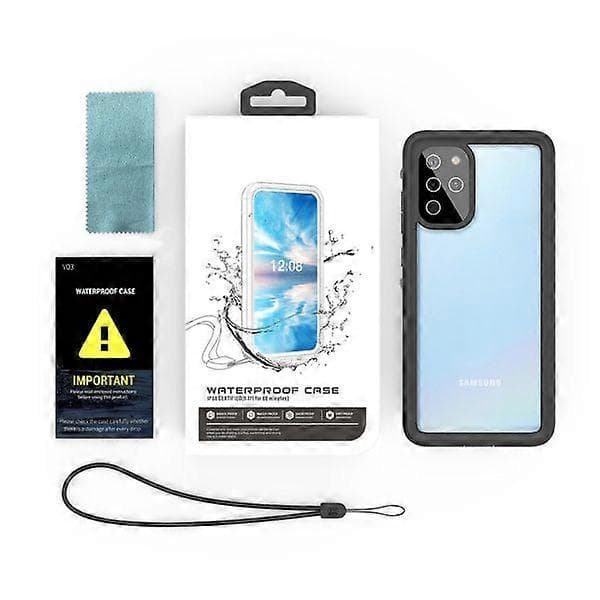Galaxy S20 Plus Vedenpitävä Kotelo Sukelluskotelo Musta
