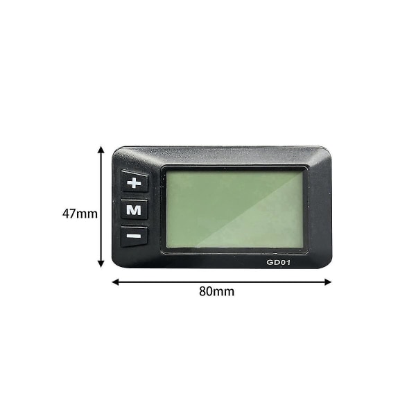 36v 48v elektrisk sykkel Gd01 LCD-skjermpanel med ordinær kobling E-sykkel skjermmåler tilbehør