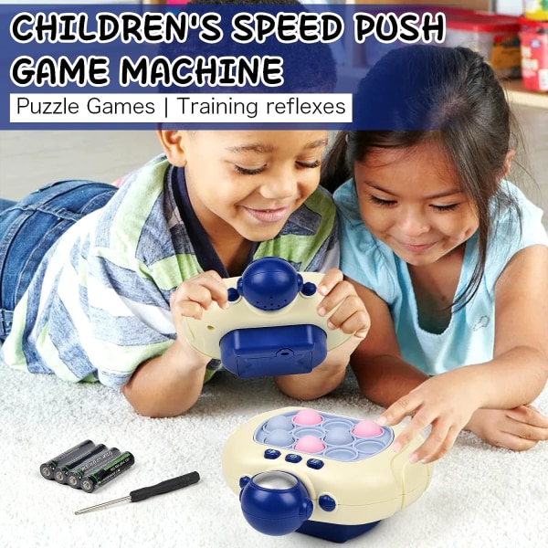 Dekompression Banbrytande pusselspelsmaskin, upplysta leksaker Pop pusselspel Fidgetspelleksaker Push-Fidget Sensorisk leksak för barn Vuxna