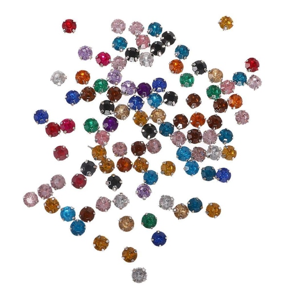 4x100 stykker Sy på Diamante Krystaller Akryl Rhinestone Udsmykning 8mm