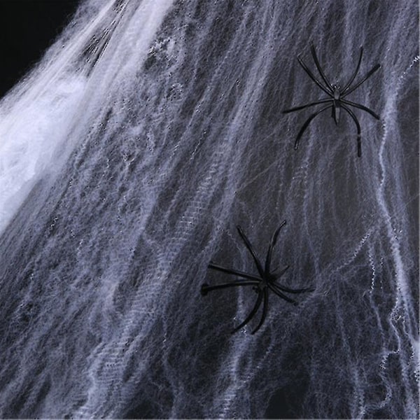 Erittäin joustava hämähäkinverkko keinotekoinen hämähäkinverkko Halloween-sisustus Pelottava juhlakohtaus Rekvisiitta sisätiloihin ulkokäyttöön kodin sisustuksen tarvikkeet