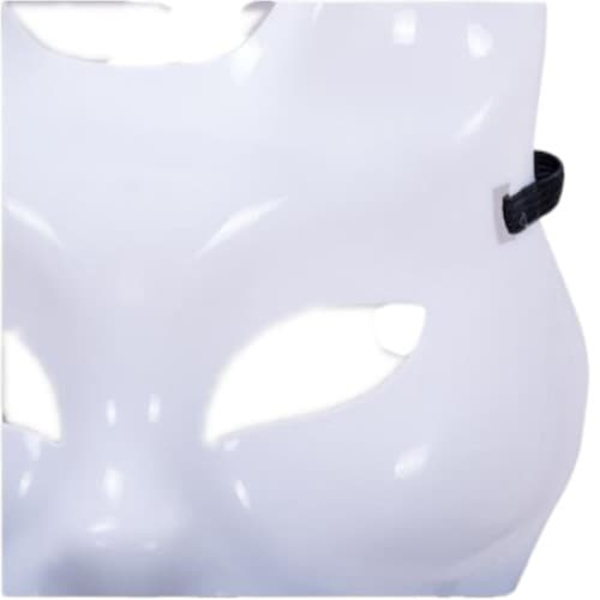 Kattmask, plast, vit[f2]