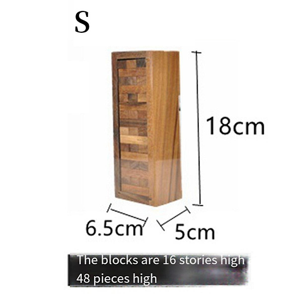 Wood Tumbling Tower Game - Perfekt för festspel, utomhusspel för vuxna och familj, klassiska staplingsblocksspel, s