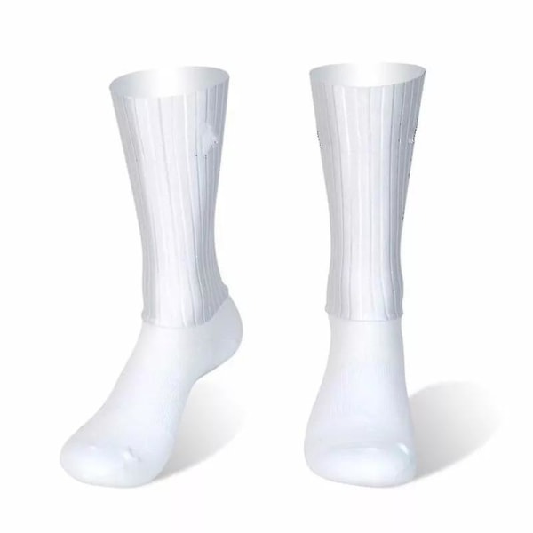 Antislip Silikon Sommar Aerosockor Whiteline Cykelstrumpor Män Cykel Sport Löpning Cykelstrumpor Calcetines Ciclismo 3 S 35-39