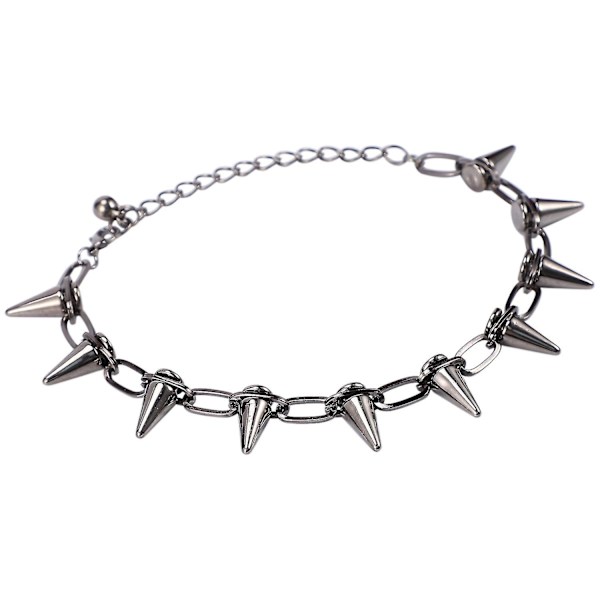 Metallpigger Studs Nagler Punk Goth Halskjede Choker Krage-haoyi