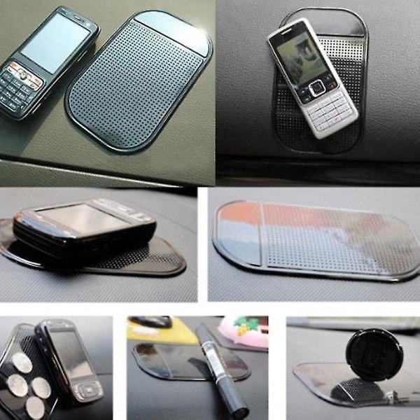 4 st Black Magic Sticky Pad Anti Slip Mat Bil Dashboard för mobiltelefon