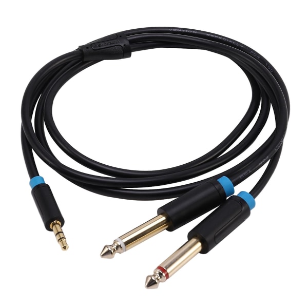 3,5 mm till 6,35 adapter ljudkabel för mixerförstärkare Högtalare Guldpläterad 6,5 mm 3,5 hane splitter
