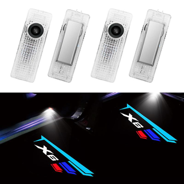 2stk/sæt Bildør Led Velkomstlys Til E71 F16 G06 X6 Logo Lys Hd Projektor Skygge Lampe Logo Auto Eksteriør Tilbehør