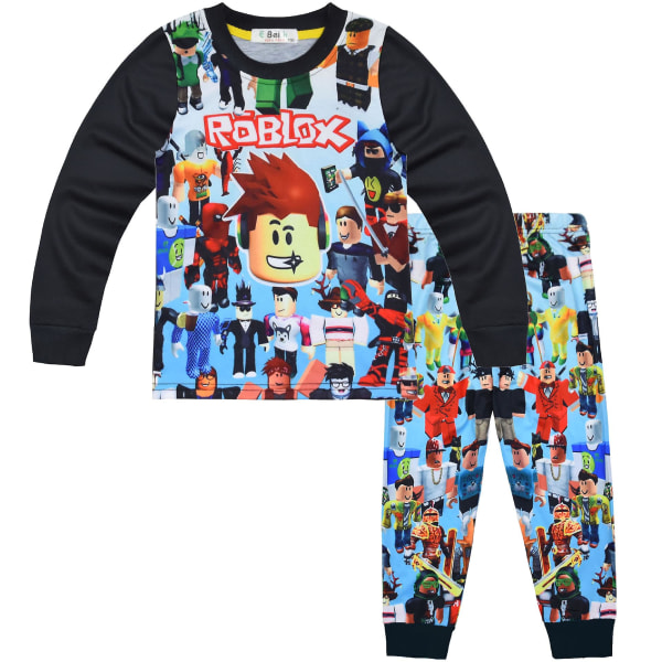 Game Roblox Big Children 120-170 Yards Hjemmeklær Dress Langermet todelt pyjamas 565 black 130