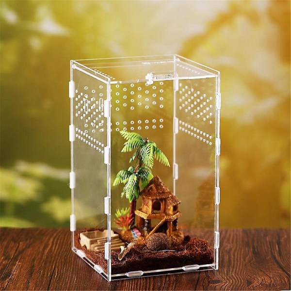 Terrarium Reptil Terrarium Insekt Terrarium Øgle Slange Edderkopp Krypende Skorpion Tusenbein Akryl Reptil Terrarium Klart Glass Terrarium