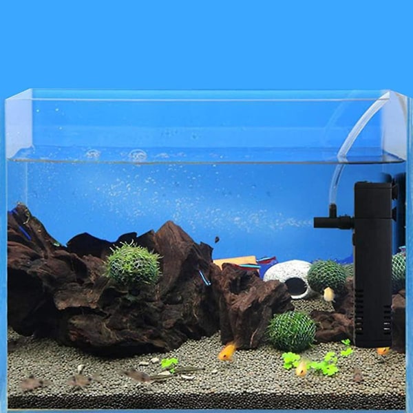 Akvariums hjørnefilter, indvendigt filter med akvariepumpe, filter til akvariegave