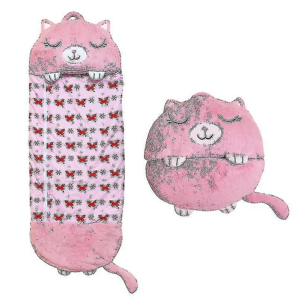 Sovepose Børne Lazy Varm Sovepose Pyjamas Børnepude_y Pink 180x70cm