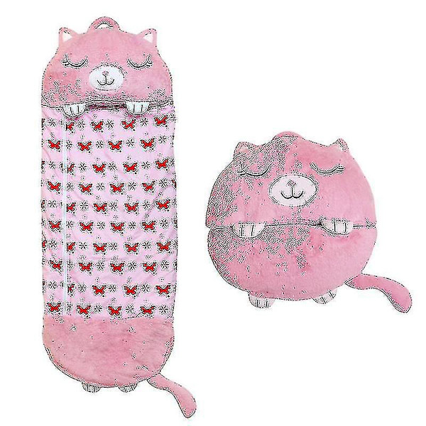 Sovepose Børns Lazy Varm Sovepose Pyjamas Børnepude_y Pink 180x70cm