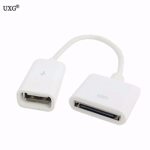 10 cm docking 30-pin hun til USB 2.0 hun dataopladning kort kabel dock 30p sort og hvid-m