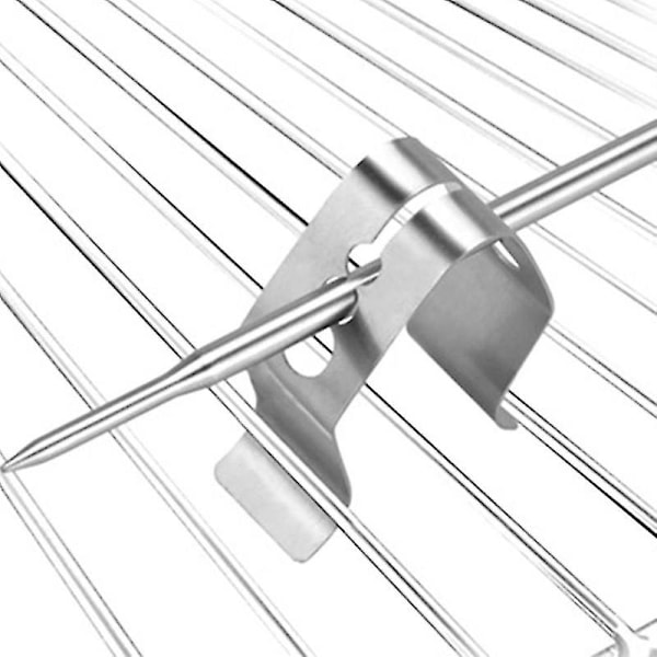 4 stk. køkken rustfrit stål grilltermometer probeklemmer holder 3-huls klemmer