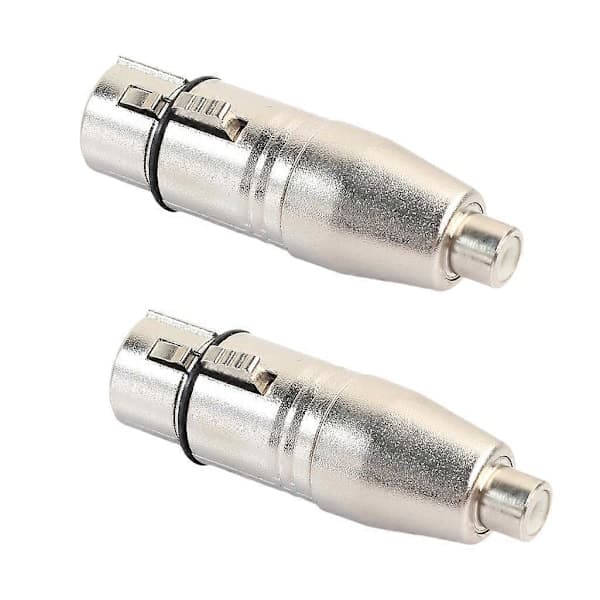 2 kpl XLR - RCA -sovitin, RCA Naaras - XLR Naaras -sovitinliitin.pa