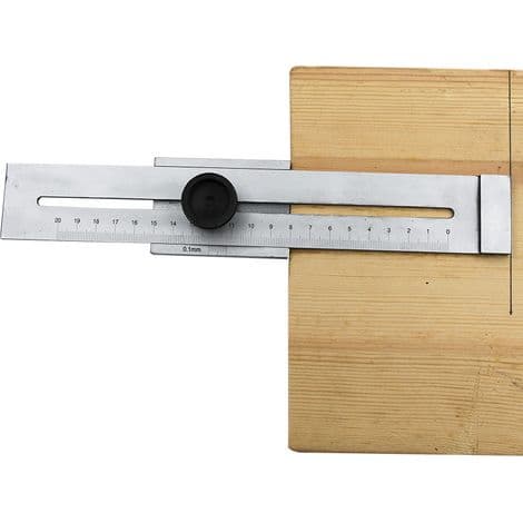 200 mm parallel markeringslineal, kulstofstål, længdemåleværktøj