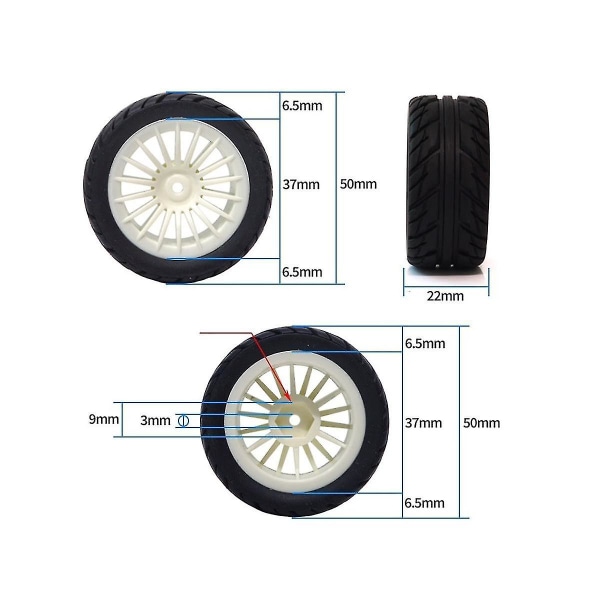 4 kpl Kumirenkaat Pyörät SG1603 SG1604 SG 1603 UD1601 UD1602 UD1603 UD1604 1/16 RC-auton päivitykseen