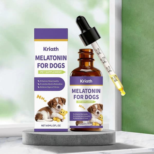 Hunde søvnpleje, naturlig melatonin formel, rolig og afslappende søvn til kæledyr, 60 ml