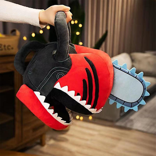 Anime Chainsaw Man Denji Pochita Hatt Rolig Plysch Huvudbonad Mjuk Plysch Mask Kostym Halloween Party Cosplay Rekvisita För Vuxna