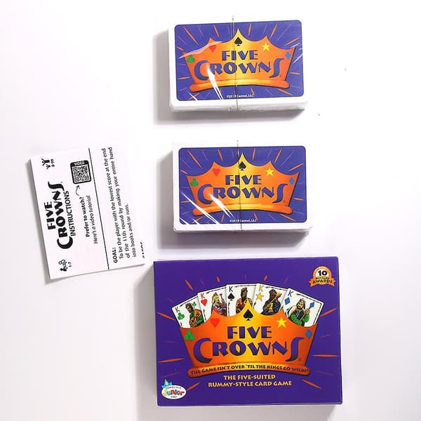 Five Crowns -korttipeli, klassinen hauska perhejuhlapeli, rommityylinen pokerilautapeli