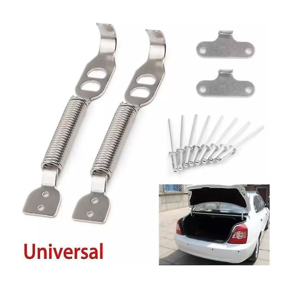 Racing Sportsvogn Motorhjelm Lås Fjeder Fastener Motorhjelm Kofanger Låsesæt Kofangerlås Quick Release Fasteners (1 par, Sølv) Z