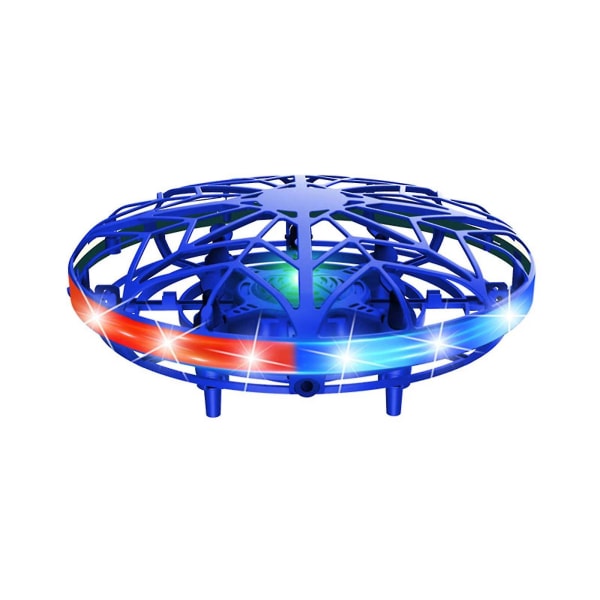 Ufo Quadcopter med automatisk sveving, hodeløs modus, 3d Flip, Throw To Go, Fjernkontroll, Lett å fly, Innendørs Leker Drone For Gutter Jenter Blue