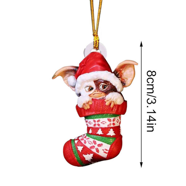 5 st Gremlins Gizmo Ljusslinga Tomteluva Hängande Julfigur Ornament Dekor