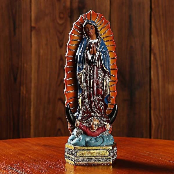 Jomfru Maria Ornament Statue Religiøs Dekorasjon Gave til Kristen