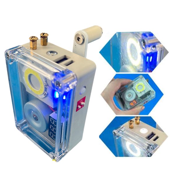 DIY 5V 10W USB Handvevsgenerator Utomhus Nödkraft Telefonladdare Lampa