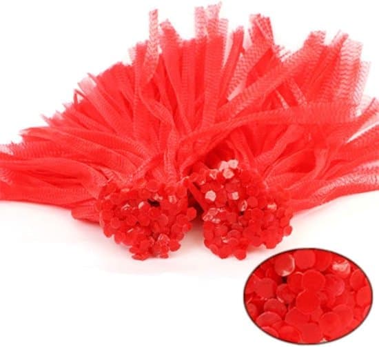 100 Pieces - Egg Net Bags - Mesh Bags - Nylon Mesh - With Drawstring Closure - Reusable Nylon Mesh - Polyethylene Storage Bags